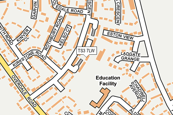 TS3 7LW map - OS OpenMap – Local (Ordnance Survey)