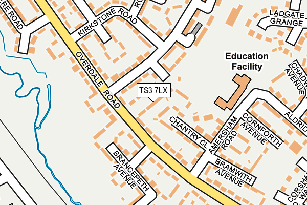 TS3 7LX map - OS OpenMap – Local (Ordnance Survey)