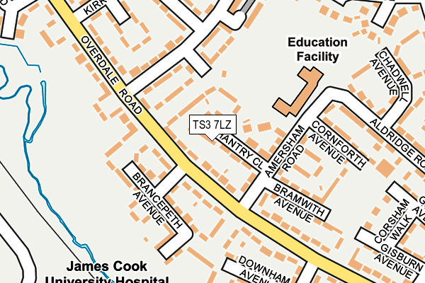 TS3 7LZ map - OS OpenMap – Local (Ordnance Survey)