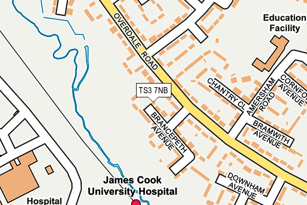 TS3 7NB map - OS OpenMap – Local (Ordnance Survey)