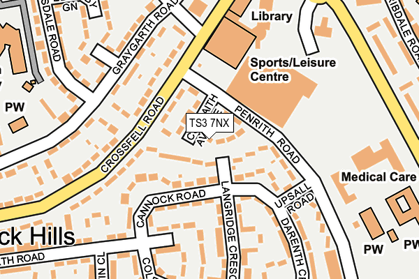 TS3 7NX map - OS OpenMap – Local (Ordnance Survey)