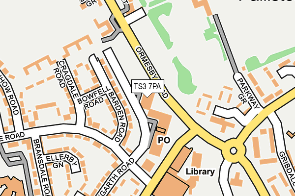 TS3 7PA map - OS OpenMap – Local (Ordnance Survey)