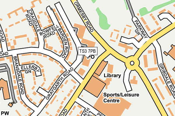 TS3 7PB map - OS OpenMap – Local (Ordnance Survey)