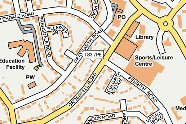 TS3 7PE map - OS OpenMap – Local (Ordnance Survey)