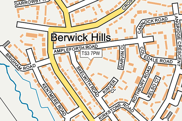 TS3 7PW map - OS OpenMap – Local (Ordnance Survey)