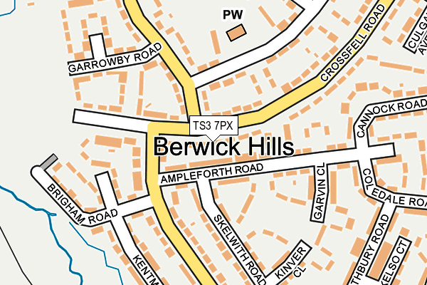 TS3 7PX map - OS OpenMap – Local (Ordnance Survey)