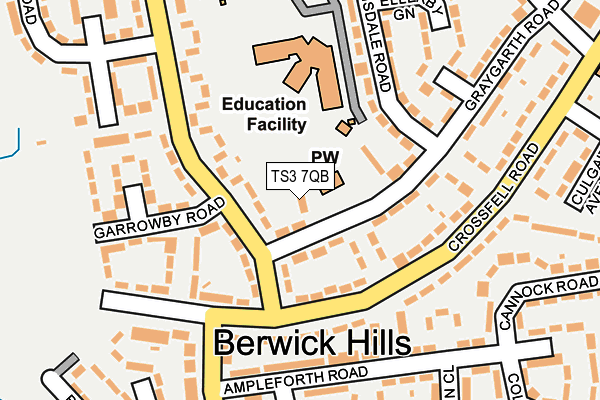 TS3 7QB map - OS OpenMap – Local (Ordnance Survey)