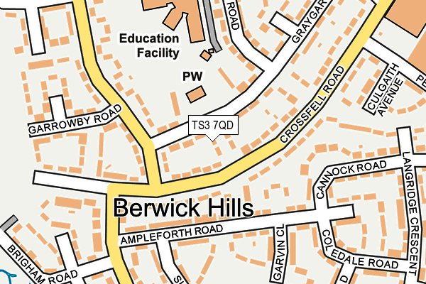 TS3 7QD map - OS OpenMap – Local (Ordnance Survey)