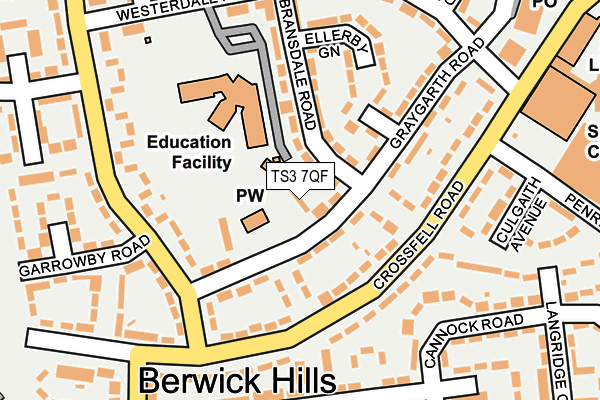 TS3 7QF map - OS OpenMap – Local (Ordnance Survey)