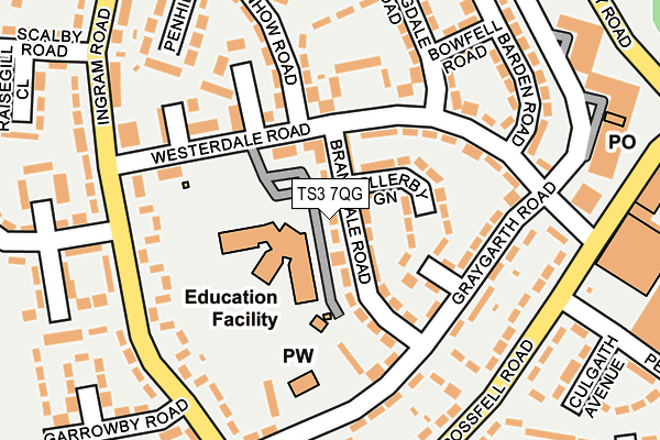 TS3 7QG map - OS OpenMap – Local (Ordnance Survey)