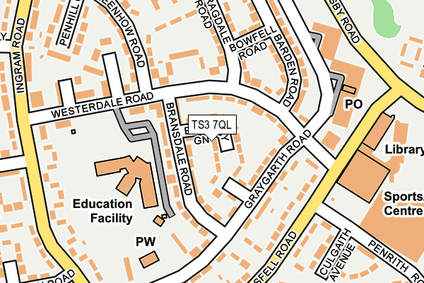 TS3 7QL map - OS OpenMap – Local (Ordnance Survey)