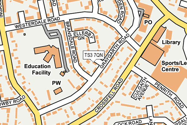 TS3 7QN map - OS OpenMap – Local (Ordnance Survey)
