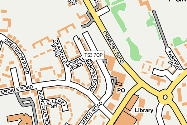 TS3 7QP map - OS OpenMap – Local (Ordnance Survey)