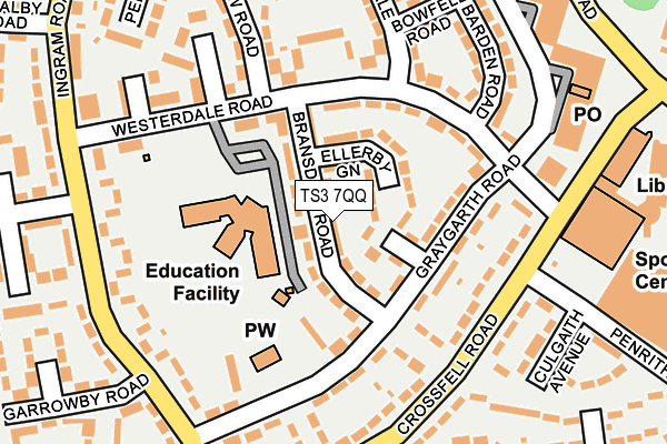 TS3 7QQ map - OS OpenMap – Local (Ordnance Survey)