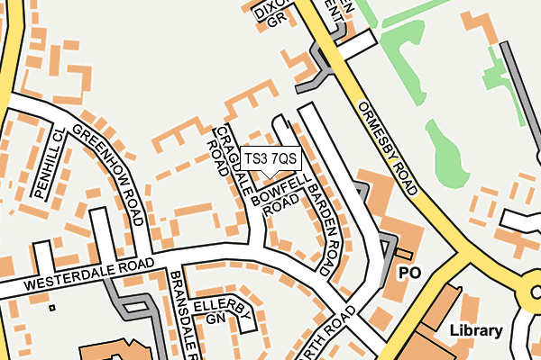 TS3 7QS map - OS OpenMap – Local (Ordnance Survey)