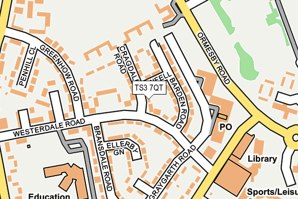 TS3 7QT map - OS OpenMap – Local (Ordnance Survey)