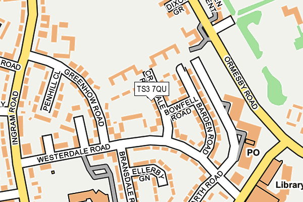 TS3 7QU map - OS OpenMap – Local (Ordnance Survey)