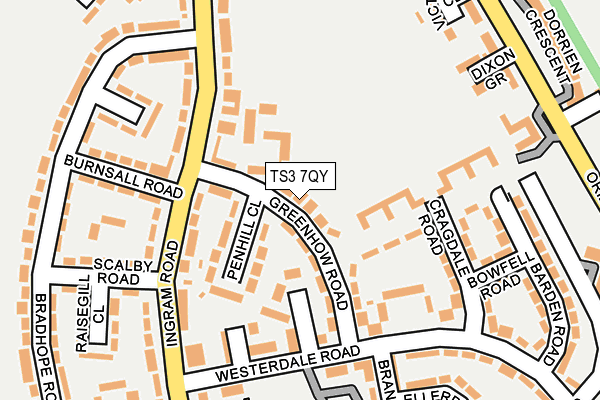 TS3 7QY map - OS OpenMap – Local (Ordnance Survey)