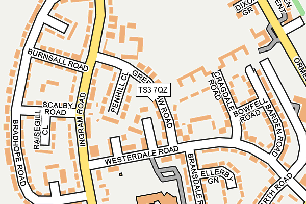 TS3 7QZ map - OS OpenMap – Local (Ordnance Survey)