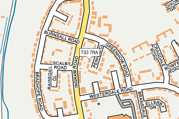 TS3 7RA map - OS OpenMap – Local (Ordnance Survey)