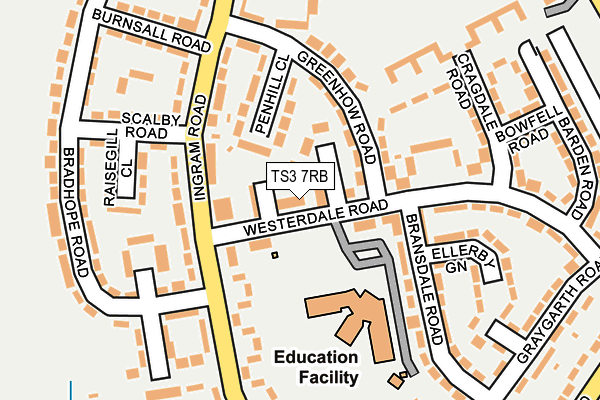 TS3 7RB map - OS OpenMap – Local (Ordnance Survey)