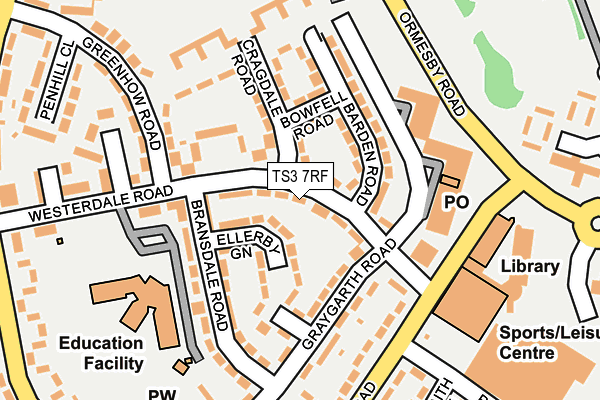 TS3 7RF map - OS OpenMap – Local (Ordnance Survey)
