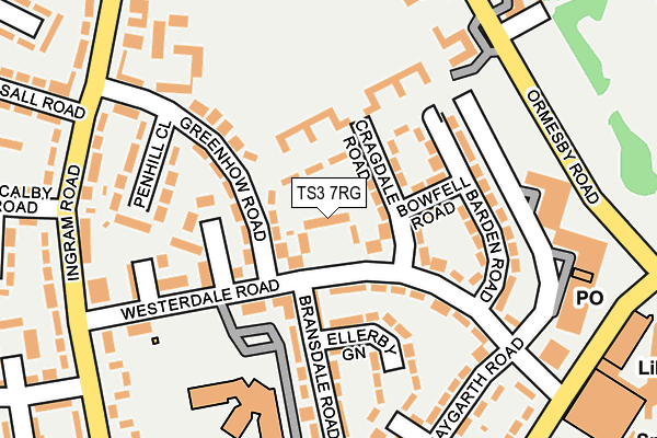 TS3 7RG map - OS OpenMap – Local (Ordnance Survey)