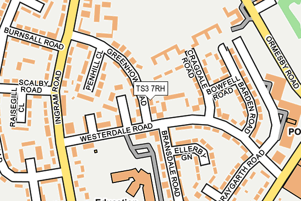 TS3 7RH map - OS OpenMap – Local (Ordnance Survey)