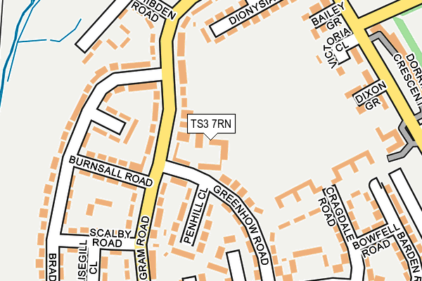 TS3 7RN map - OS OpenMap – Local (Ordnance Survey)