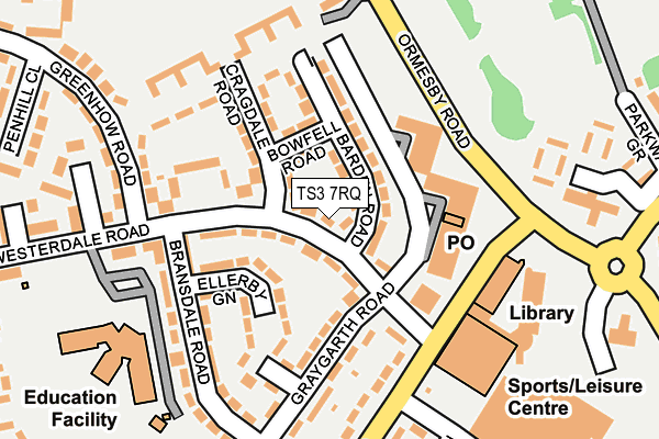 TS3 7RQ map - OS OpenMap – Local (Ordnance Survey)