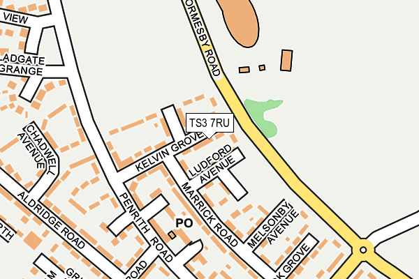 TS3 7RU map - OS OpenMap – Local (Ordnance Survey)