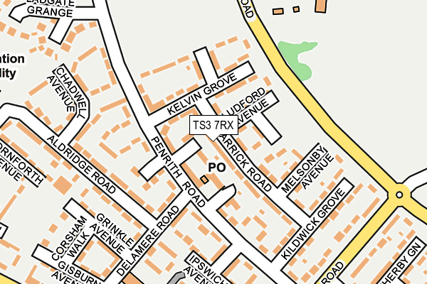 TS3 7RX map - OS OpenMap – Local (Ordnance Survey)