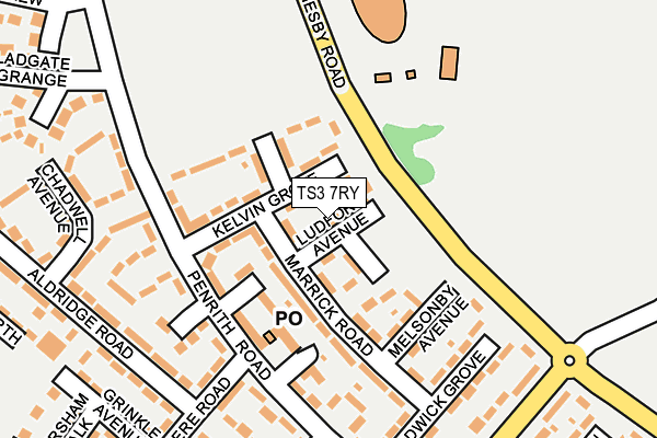 TS3 7RY map - OS OpenMap – Local (Ordnance Survey)