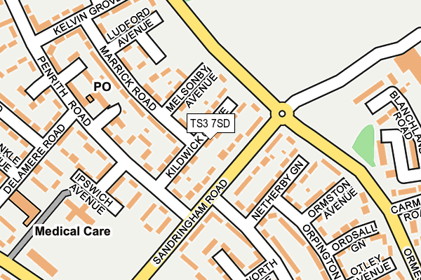 TS3 7SD map - OS OpenMap – Local (Ordnance Survey)