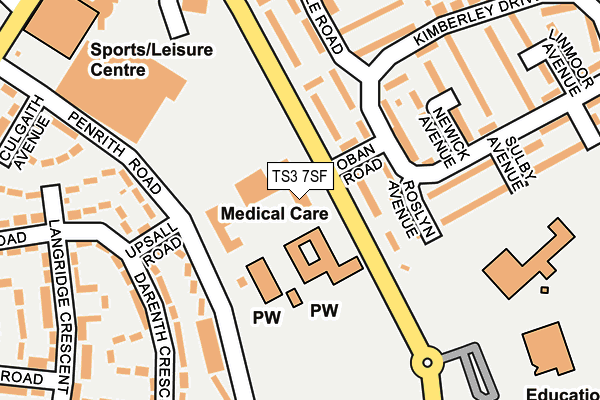 TS3 7SF map - OS OpenMap – Local (Ordnance Survey)