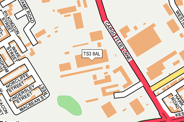 TS3 8AL map - OS OpenMap – Local (Ordnance Survey)