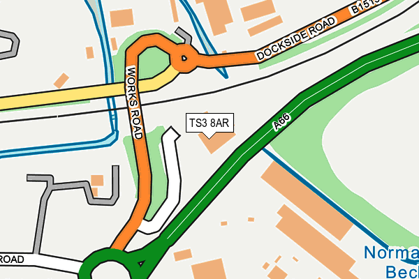 TS3 8AR map - OS OpenMap – Local (Ordnance Survey)