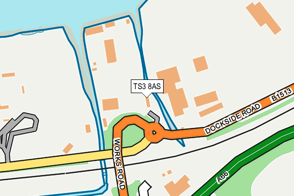 TS3 8AS map - OS OpenMap – Local (Ordnance Survey)