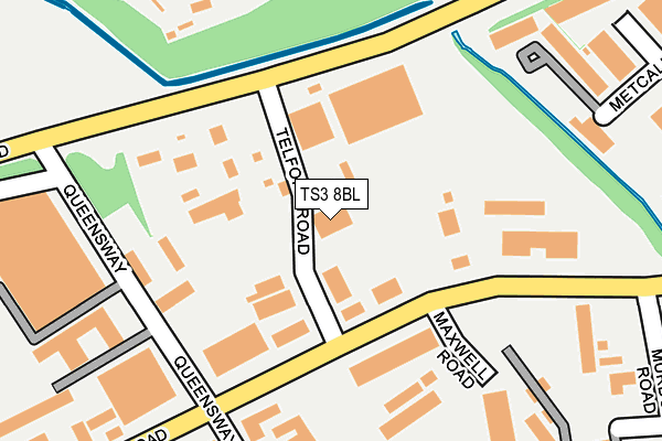 TS3 8BL map - OS OpenMap – Local (Ordnance Survey)