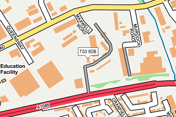 TS3 8DB map - OS OpenMap – Local (Ordnance Survey)