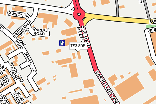 TS3 8DE map - OS OpenMap – Local (Ordnance Survey)