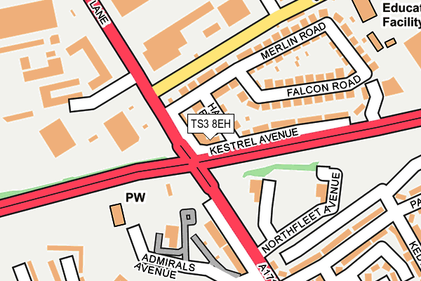 TS3 8EH map - OS OpenMap – Local (Ordnance Survey)