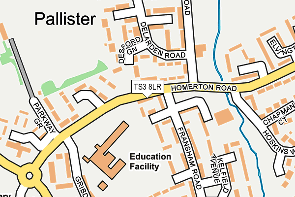 TS3 8LR map - OS OpenMap – Local (Ordnance Survey)