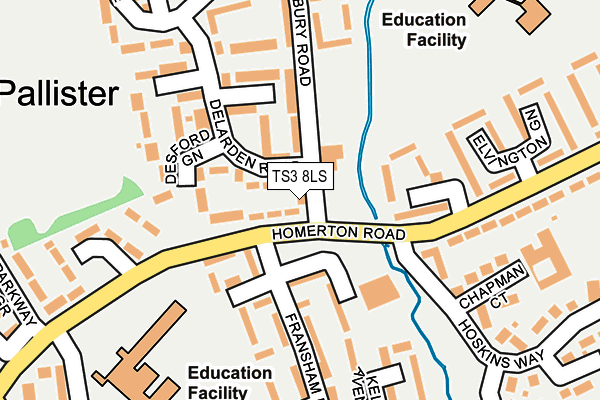 TS3 8LS map - OS OpenMap – Local (Ordnance Survey)