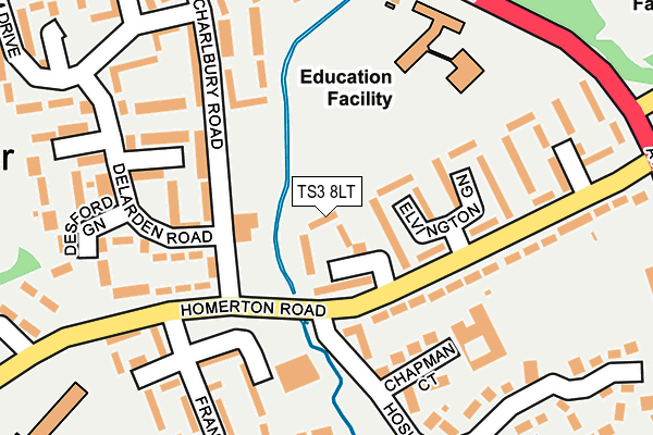 TS3 8LT map - OS OpenMap – Local (Ordnance Survey)