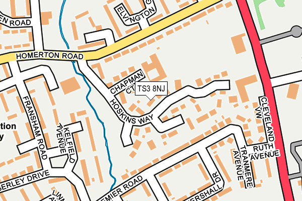TS3 8NJ map - OS OpenMap – Local (Ordnance Survey)