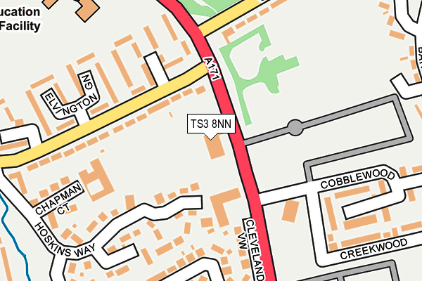 TS3 8NN map - OS OpenMap – Local (Ordnance Survey)