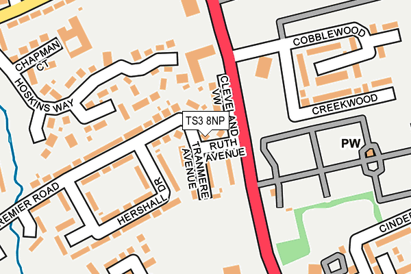 TS3 8NP map - OS OpenMap – Local (Ordnance Survey)