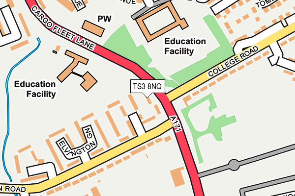 TS3 8NQ map - OS OpenMap – Local (Ordnance Survey)