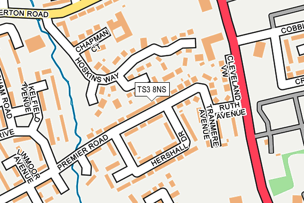 TS3 8NS map - OS OpenMap – Local (Ordnance Survey)